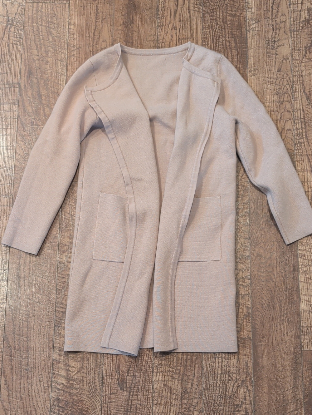 Amazon Women's Open-Front Beige/Cream Long Cardigan
